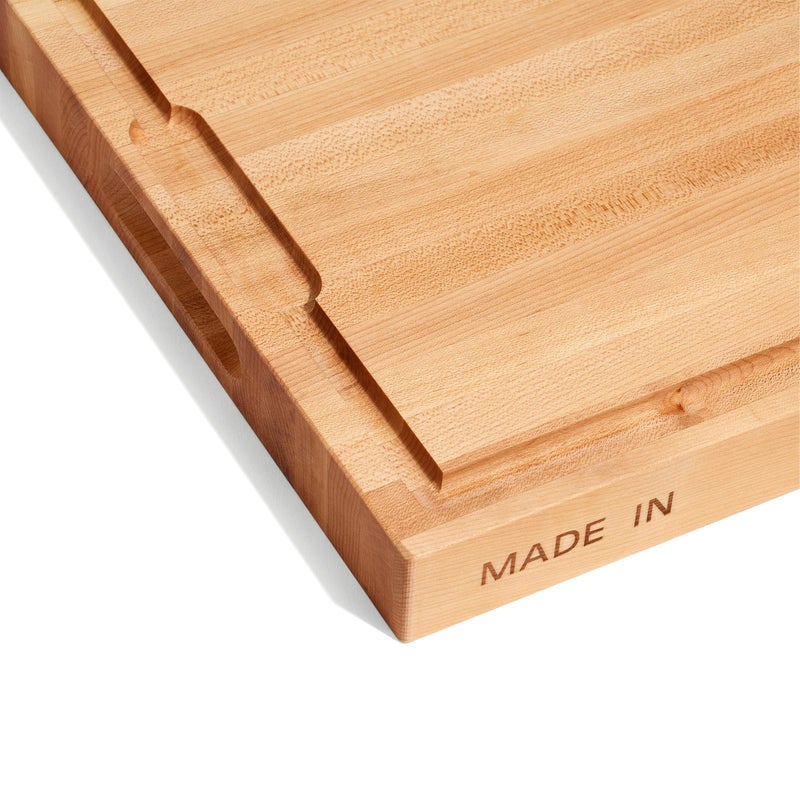 Madein Made In Cookware | Butcher Block | Maple Wood | Thick Charcuterie Board with Side Handles | Crafted in USA | 17.75x11.75" - Image 2