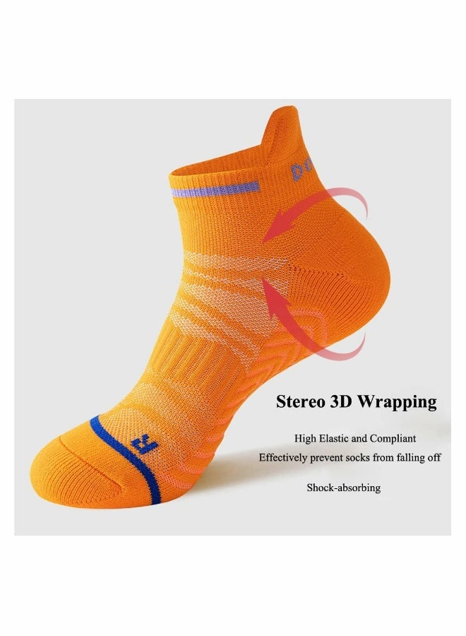 6 Pairs Men‘s Ankle Running Socks Cushioned Breathable Low Cut Athletic Marathon Tab Sports Socks - Image 3