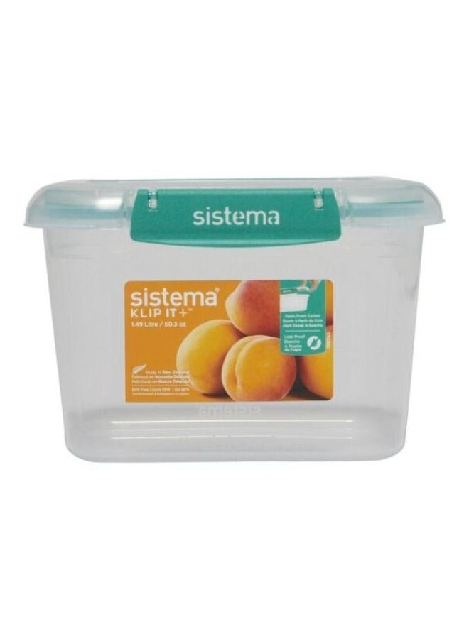 Sistema Klip IT Plus Rectangle Storage Box, Minty Teal