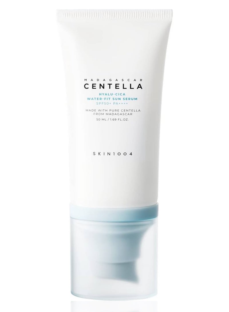 SKIN1004 Hyalu Cica Water-Fit Sun Serum For Long-Lasting Protection With Centella Madagascar Extract – No White Cast – Suitable For Dry And Oily Skin – 50Ml - Image 1