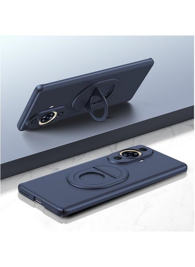 General Slim Case Compatible with Huawei Nova 11 Pro with Ring Holder [Support Wireless Charging] Hard PC Matte Back Cover Magnetic Stand Kickstand Case for Nova 11 Pro  - Image 1