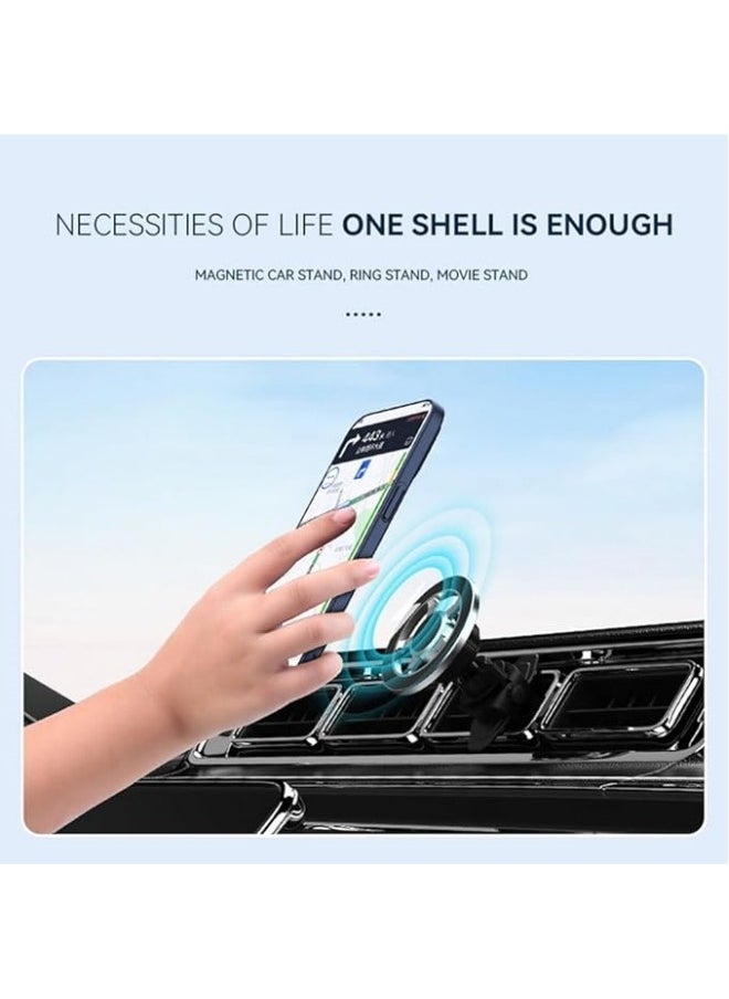 General Slim Case Compatible with Huawei Nova 11 Pro with Ring Holder [Support Wireless Charging] Hard PC Matte Back Cover Magnetic Stand Kickstand Case for Nova 11 Pro  - Image 3