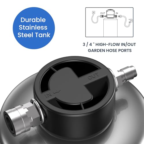 GLACIER FRESH Portable RV Water Softener, 16,000 Grain with Stainless Steel Garden Hose Quick Connects for RVs, Trailers, Boats, Mobile Car Washing, Pressure Washing - Image 3