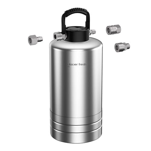 GLACIER FRESH Portable RV Water Softener, 16,000 Grain with Stainless Steel Garden Hose Quick Connects for RVs, Trailers, Boats, Mobile Car Washing, Pressure Washing - Image 1