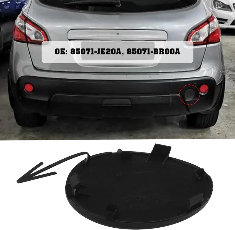 غطاء قضيب السحب الخلفي ECSiNG 85071-JE20A 85071-BR00A غطاء المقطورة الخلفي ملحقات قطع غيار غطاء عين السحب متوافق مع نيسان قشقاي J10 2007-2014 مفاصل محكمة وتركيب متماسك - Image 2