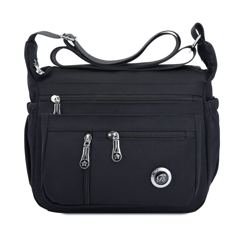 Fabuxry Purses and Shoulder Handbags for Women Crossbody Bag Messenger Bags (Large-Black) - Image 5