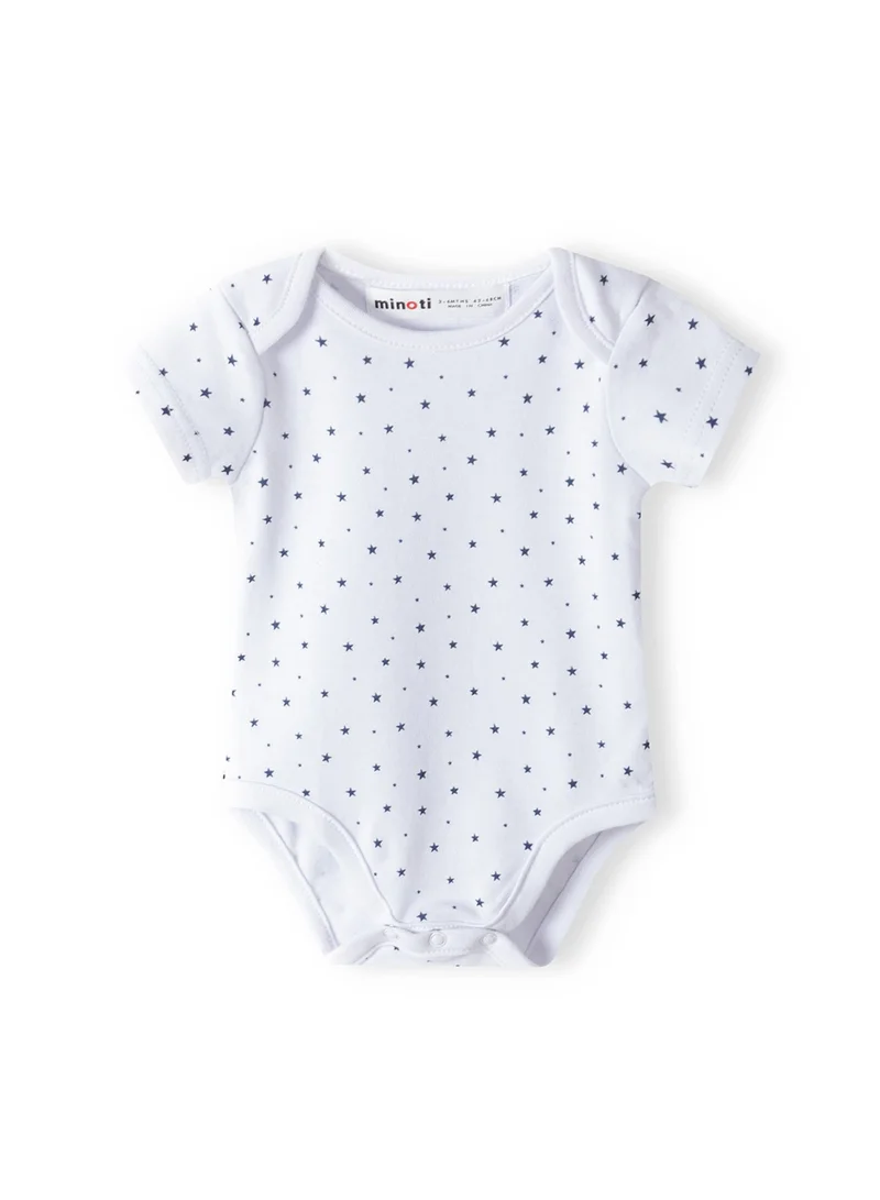MINOTI 7-Pack Baby Boys Bodysuits with Star Print and Short Sleeves
