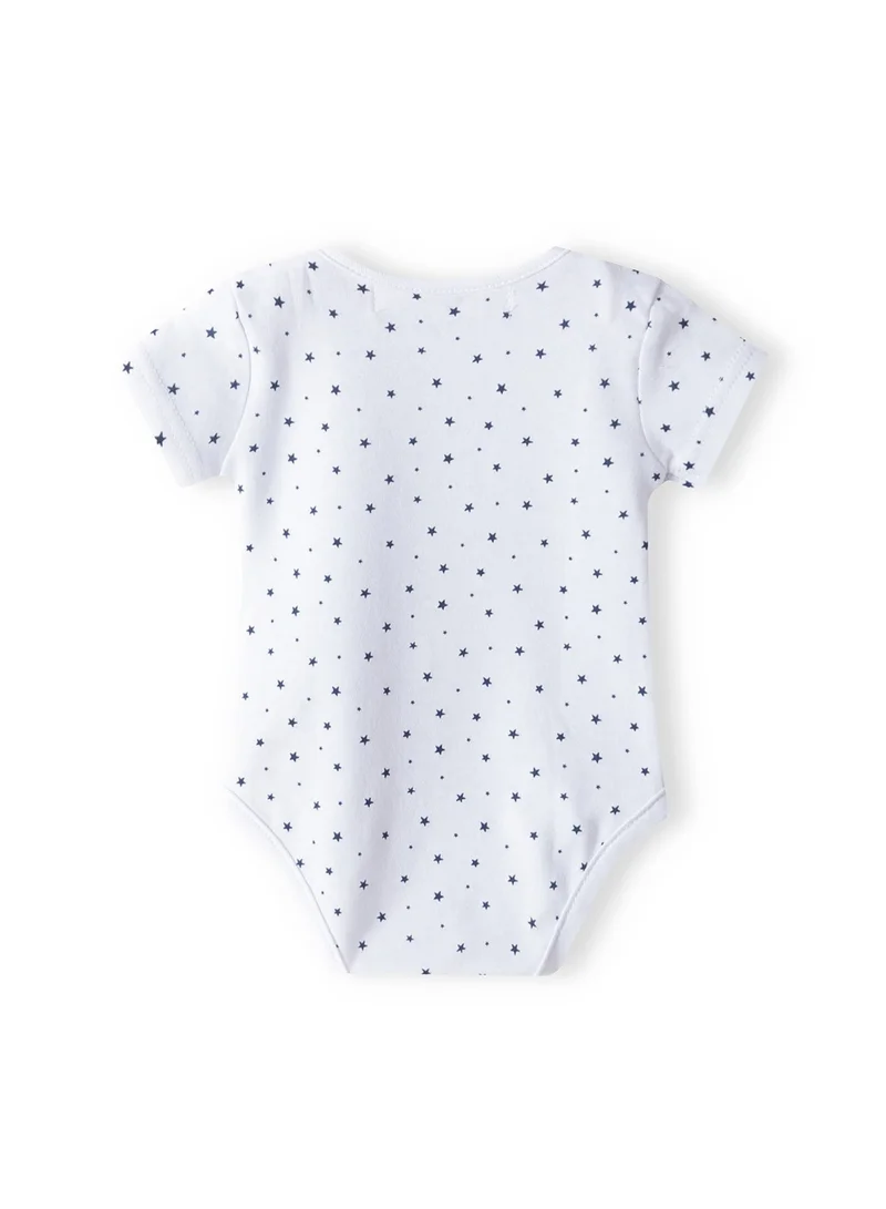 MINOTI 7-Pack Baby Boys Bodysuits with Star Print and Short Sleeves