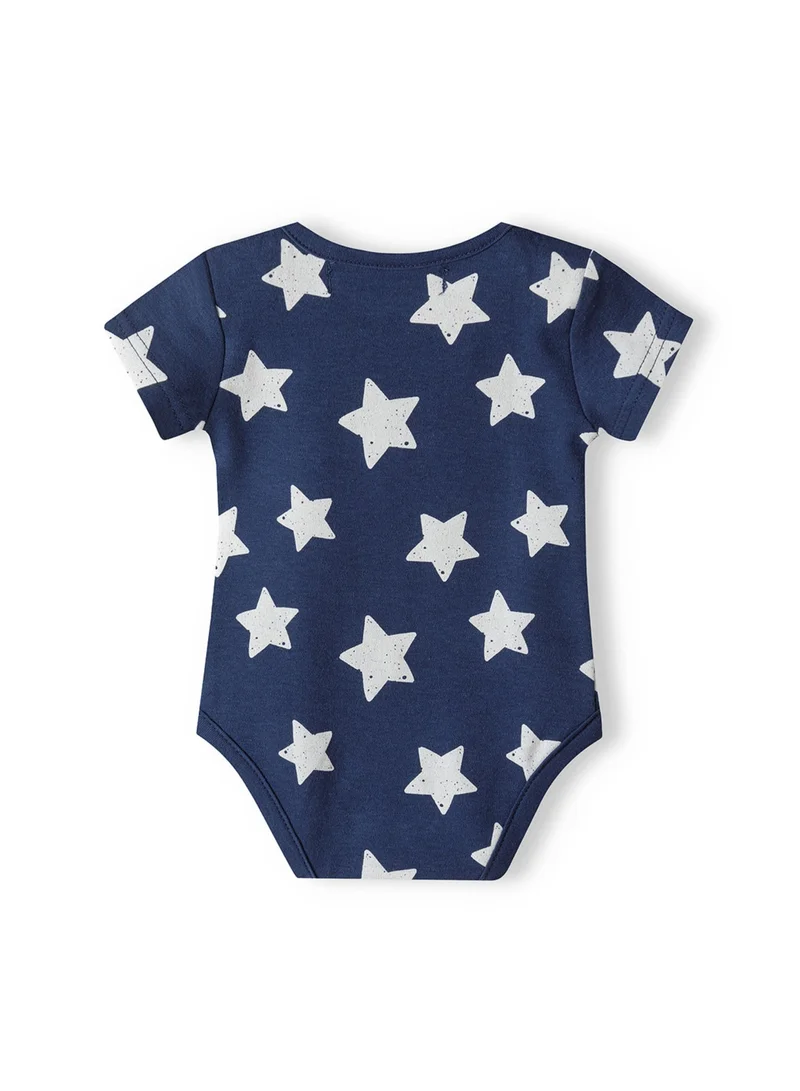 MINOTI 7-Pack Baby Boys Bodysuits with Star Print and Short Sleeves