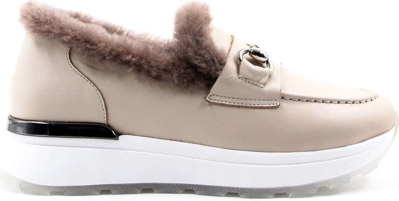 Fast Step Leather Shearling Women's Casual Shoes 757KZA24501  - Image 1
