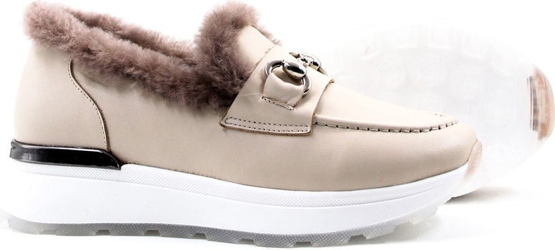 Fast Step Leather Shearling Women's Casual Shoes 757KZA24501  - Image 4