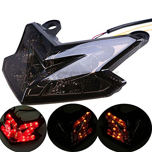 TEBOCR Motorcycle Tail Light Integrated Running Brake Stop Light Turn Signals Lamp Black with License Plate Bracket for Har-ley Hon-da Ya-maha Su-zuki Ka-wasaki - Image 2