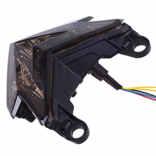 TEBOCR Motorcycle Tail Light Integrated Running Brake Stop Light Turn Signals Lamp Black with License Plate Bracket for Har-ley Hon-da Ya-maha Su-zuki Ka-wasaki - Image 4
