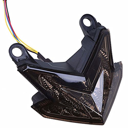 TEBOCR Motorcycle Tail Light Integrated Running Brake Stop Light Turn Signals Lamp Black with License Plate Bracket for Har-ley Hon-da Ya-maha Su-zuki Ka-wasaki - Image 1