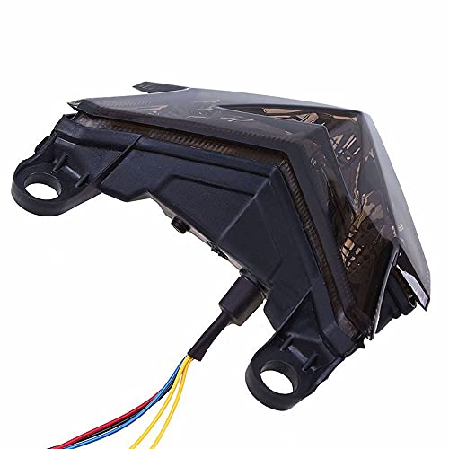 TEBOCR Motorcycle Tail Light Integrated Running Brake Stop Light Turn Signals Lamp Black with License Plate Bracket for Har-ley Hon-da Ya-maha Su-zuki Ka-wasaki - Image 5