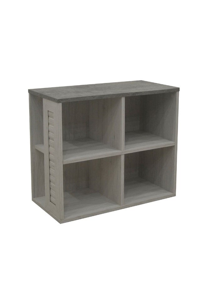 DANUBE HOME طاولة نهاية زينيث طاولة جانبية عصرية وأنيقة لغرفة المعيشة طاولة زخرفية متينة بتصميم فريد ديكور منزلي أنيق لأي مساحة - بلوط أبيض وأسمنت - Image 2