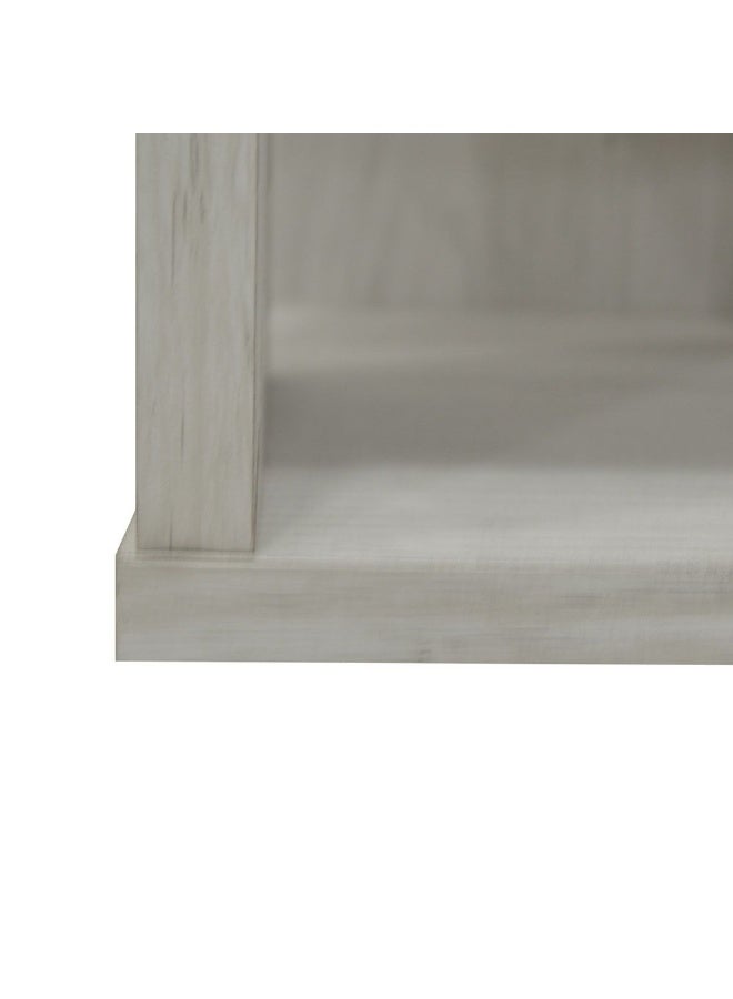 DANUBE HOME طاولة نهاية زينيث طاولة جانبية عصرية وأنيقة لغرفة المعيشة طاولة زخرفية متينة بتصميم فريد ديكور منزلي أنيق لأي مساحة - بلوط أبيض وأسمنت - Image 5