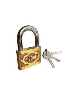 ZEBRA PREMIUM TOOLS Zebra Premium Tools Globe Original Hardened Pure Brass Locks with Free 3 Keys Gold 2 INCH Door Locks  - Image 1