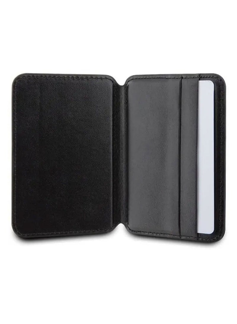 GUESS Magsafe Wallet Cardslot with Stand and Gcube Stripe Design / Secure Card Holder / High-Quality Phone Accessory - Black - Image 5