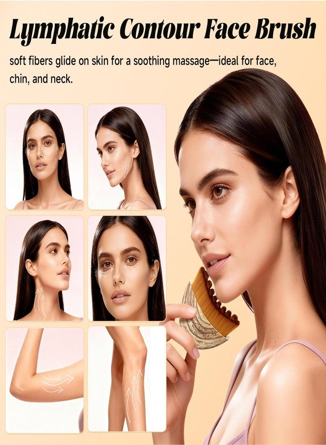 Trazzo Lymphatic Contour Face Brush, Dry Facial Brush for Lymphatic Drainage – Soft Bristles for Face Sculpting, Puffiness Reduction & Natural Glow - Image 4