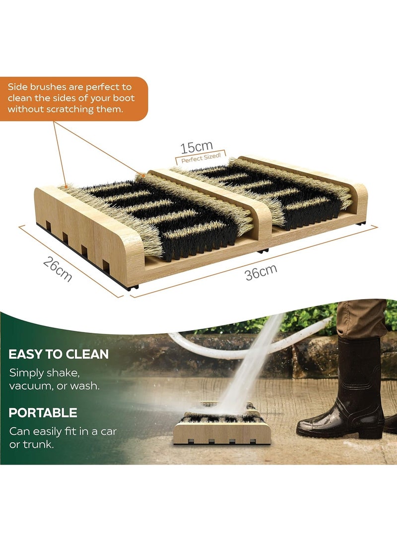 فرشاة تنظيف الأحذية والجزمة – ممسحة أرضية مسطحة مقاومة للعوامل الجوية – تنظف الطين والرمل والثلج – للاستخدام الخارجي عند الأبواب - Image 3