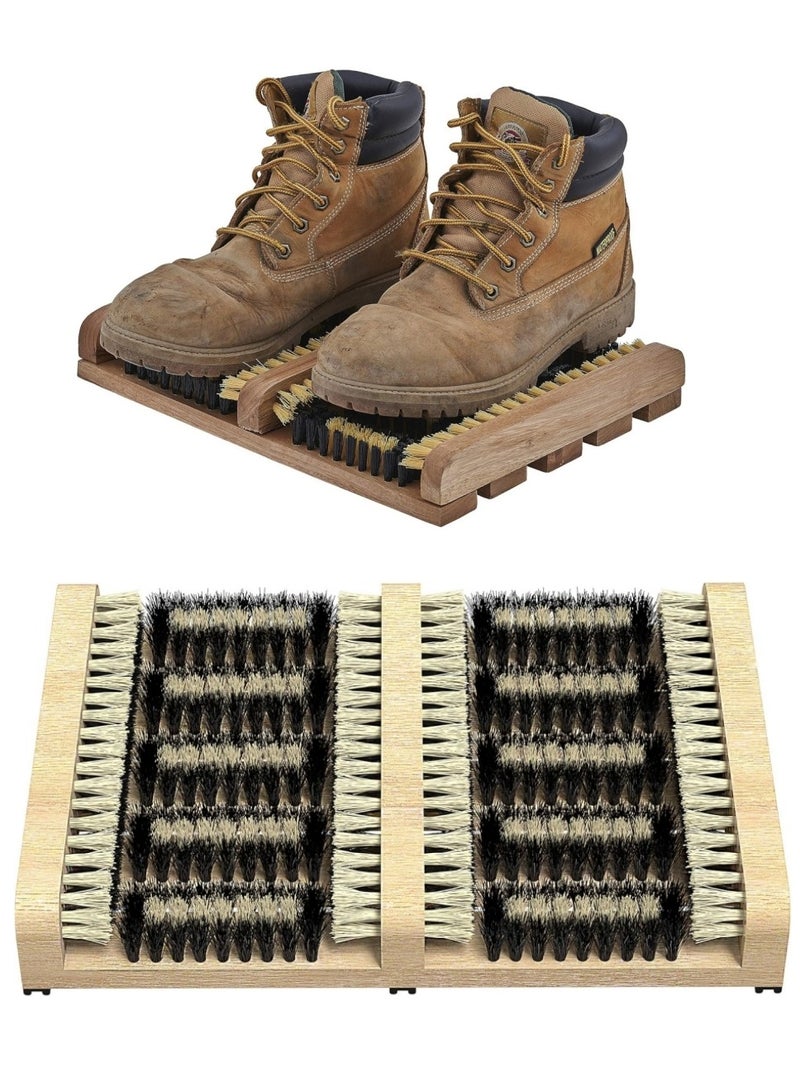 فرشاة تنظيف الأحذية والجزمة – ممسحة أرضية مسطحة مقاومة للعوامل الجوية – تنظف الطين والرمل والثلج – للاستخدام الخارجي عند الأبواب - Image 1