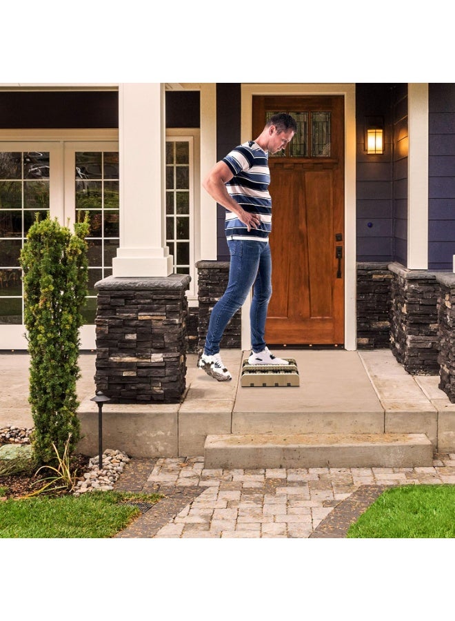 فرشاة تنظيف الأحذية والجزمة – ممسحة أرضية مسطحة مقاومة للعوامل الجوية – تنظف الطين والرمل والثلج – للاستخدام الخارجي عند الأبواب - Image 2