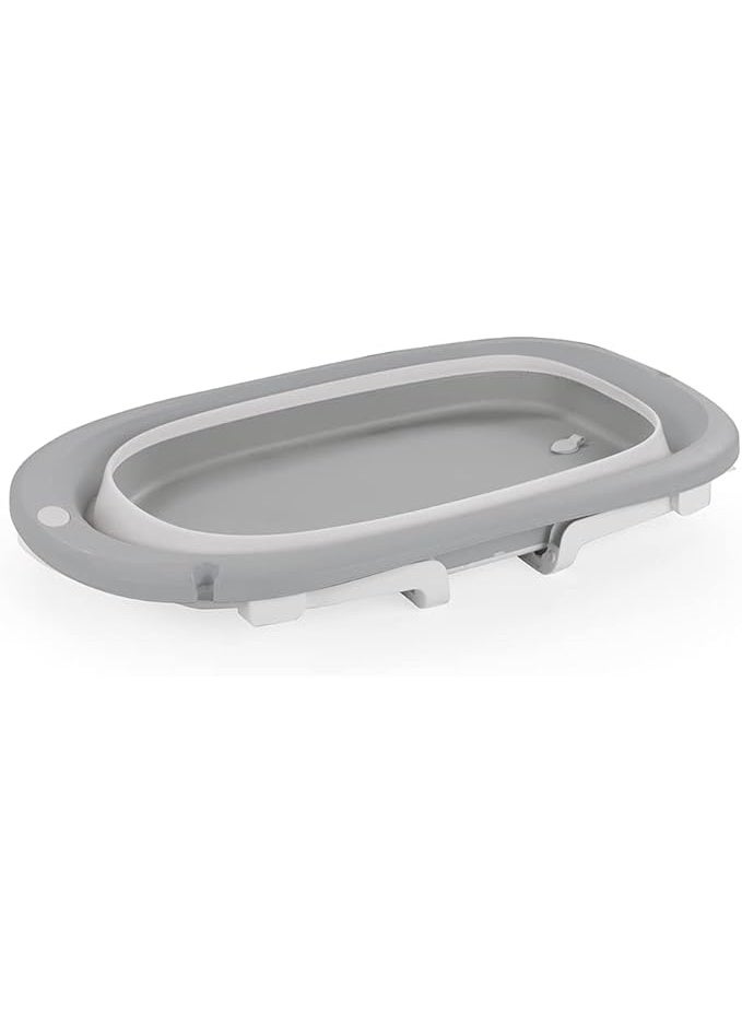 Collapsible Baby Bathtub – Portable & Foldable Design, Compact Storage, for Newborns & Toddlers, Grey & White - Image 5