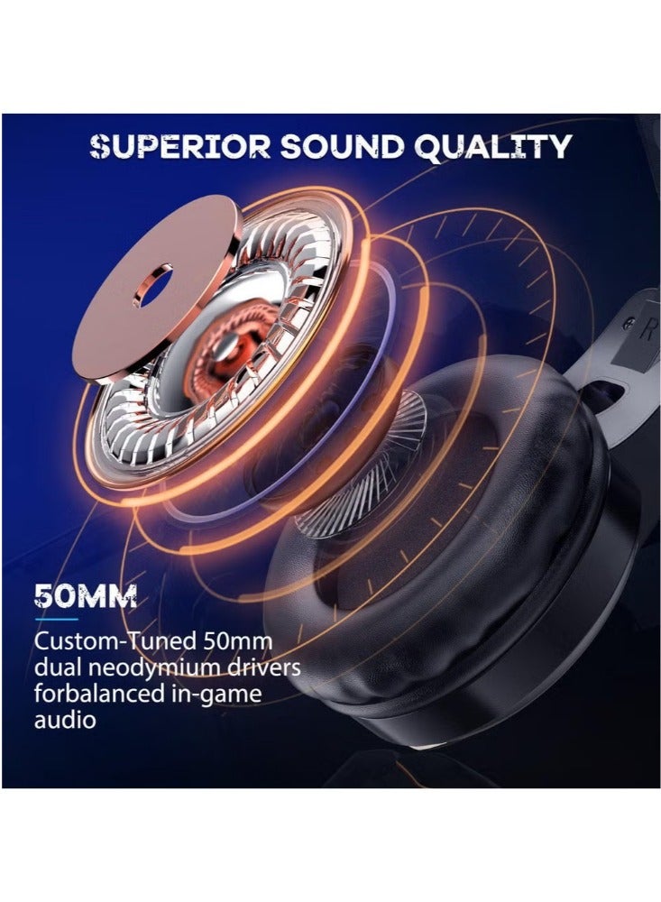 أونيكوما سماعات رأس ONIKUMA K16 Casque PC للألعاب ستيريو مع أضواء LED - Image 2