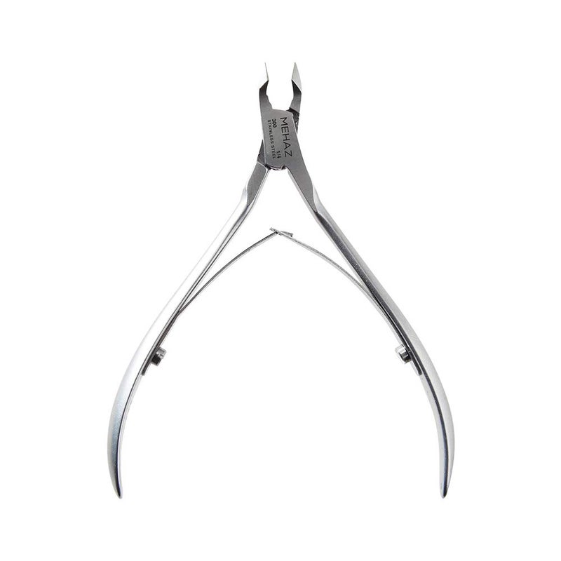 Mehaz Quick Trim Cuticle Nipper 14 Jaw Stainless Steel with Double Spring Lap Joint