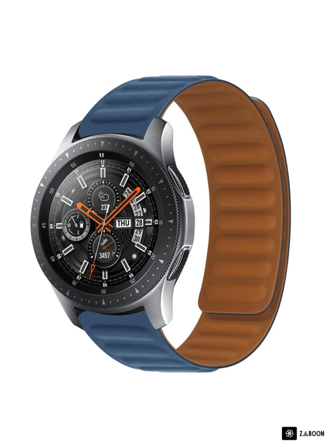 Zaboon Silicone Magnetic  Watch Band For Samsung Galaxy Gear Sport(Dark Blue) - Image 1