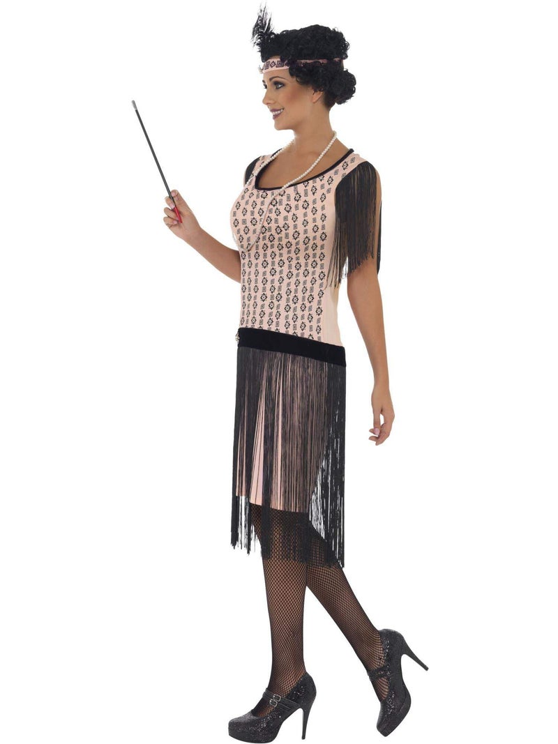 Smiffys 1920s Coco Flapper Costume, Pink, L - US Size 14-16 - Image 2