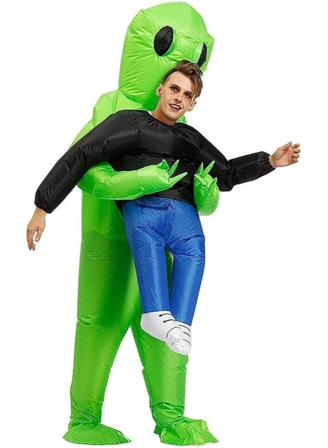Brain Giggles BrainGiggles Inflatable Alien Costume – Funny Blow Up Green Alien Suit for Halloween, Purim, Cosplay, Birthday Party, Anime Event, Mascot Outfit, Alien Fancy Dress, Inflatable Cosplay Costume - Image 2