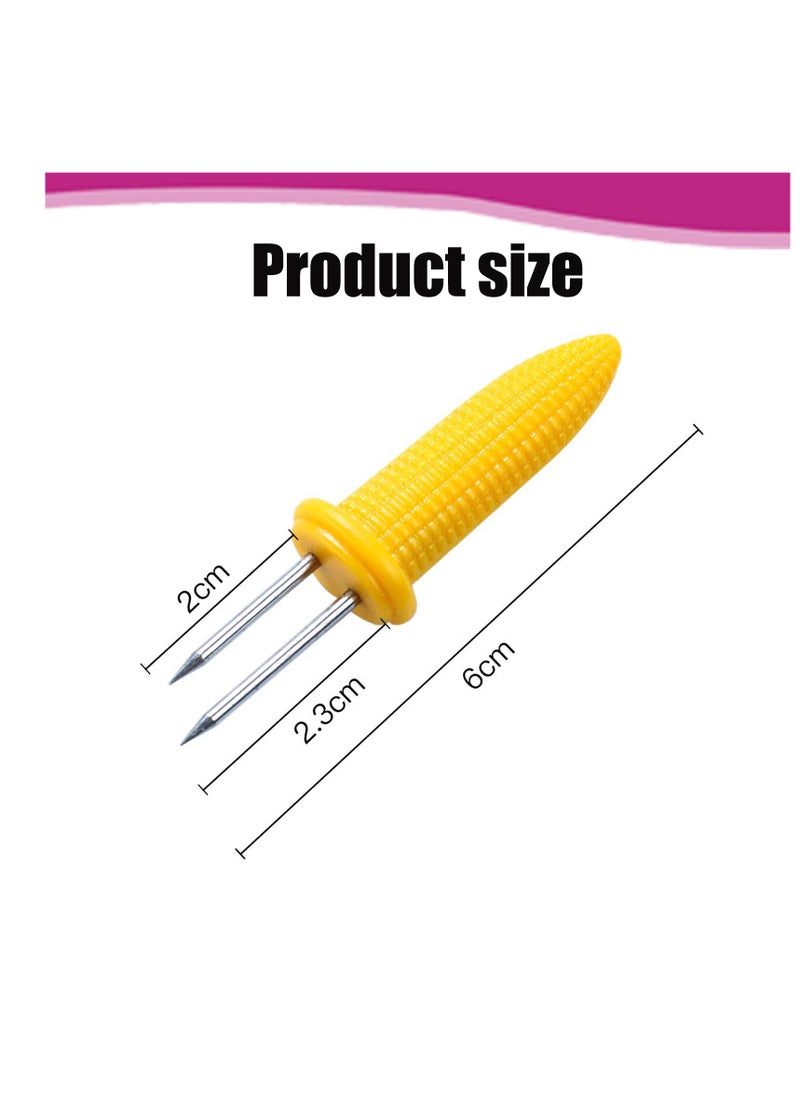 Generic - Stainless Steel Corn Holders, 20 Pack, Corn on The Cob Skewers, Twin Prong, for BBQ, Home Cooking - Image 1