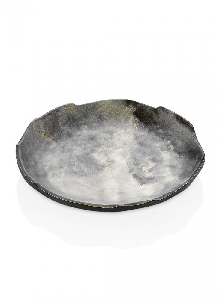 KULSAN Dinner plate melamine gray marble color size 28 cm 