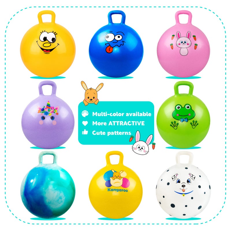EVERICH TOY Hopper Ball, Clouds Hopping Toys for Kids, 22 Inch Bouncy Ball with Handle, Inflatable Bouncing Hoppity Hop Toys for Boys and Girls Gifts - Image 5