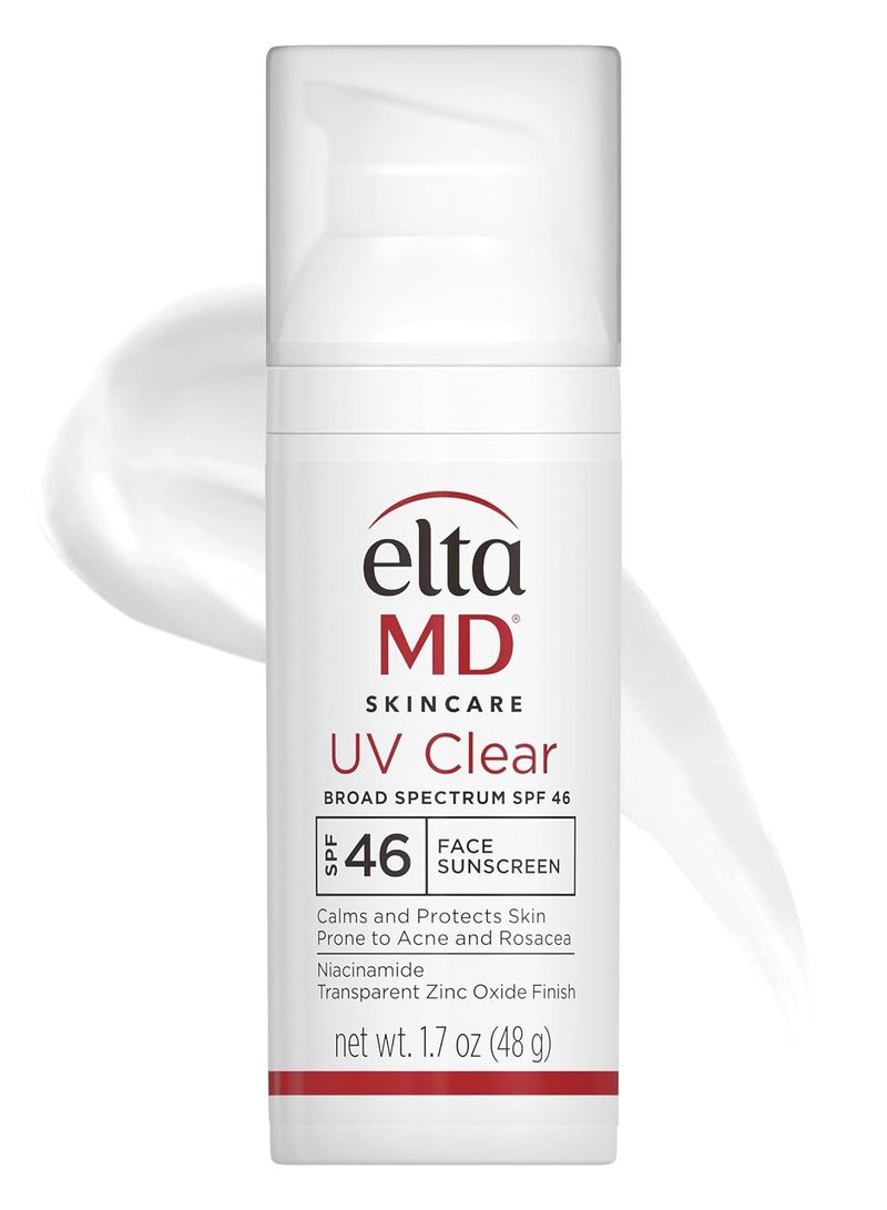EltaMD UV Clear Face Sunscreen SPF 46, Oil-Free Sunscreen with Zinc Oxide, Dermatologist Recommended - Image 1