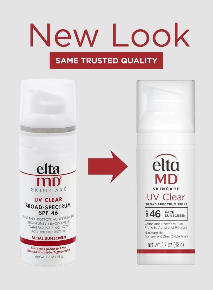 EltaMD UV Clear Face Sunscreen SPF 46, Oil-Free Sunscreen with Zinc Oxide, Dermatologist Recommended - Image 2