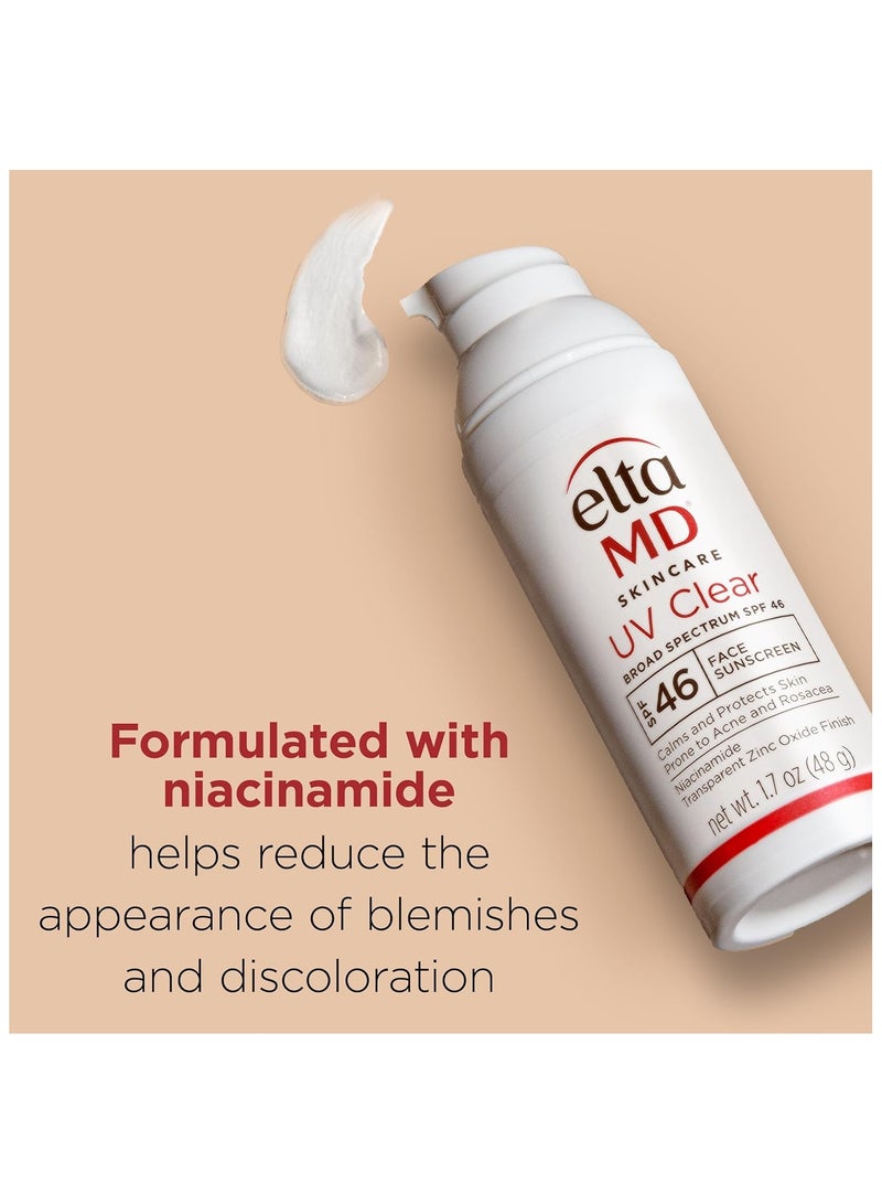 EltaMD UV Clear Face Sunscreen SPF 46, Oil-Free Sunscreen with Zinc Oxide, Dermatologist Recommended - Image 3