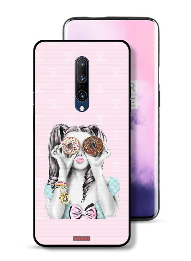 Tolwak OnePlus 7 Pro 5G Protective Case Cover Holding Two Donuts  - Image 1