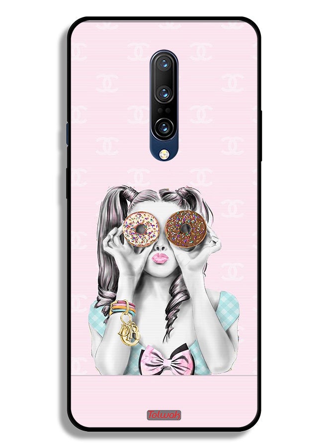 Tolwak OnePlus 7 Pro 5G Protective Case Cover Holding Two Donuts  - Image 2