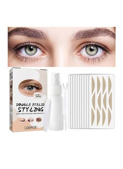 SYOSI Eyelid Tape 120 Pieces Invisible Waterproof Double Eyelid Lifter Strips Big Eye Tools For Hooded Droopy Uneven Mono Eyelids Eyelid Stickers With Fork Rods And Tweezers  - Image 1