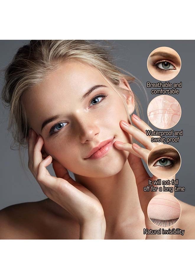 SYOSI Eyelid Tape 120 Pieces Invisible Waterproof Double Eyelid Lifter Strips Big Eye Tools For Hooded Droopy Uneven Mono Eyelids Eyelid Stickers With Fork Rods And Tweezers  - Image 2