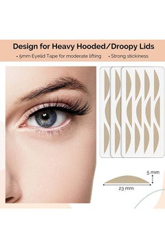 SYOSI Eyelid Tape 120 Pieces Invisible Waterproof Double Eyelid Lifter Strips Big Eye Tools For Hooded Droopy Uneven Mono Eyelids Eyelid Stickers With Fork Rods And Tweezers  - Image 4