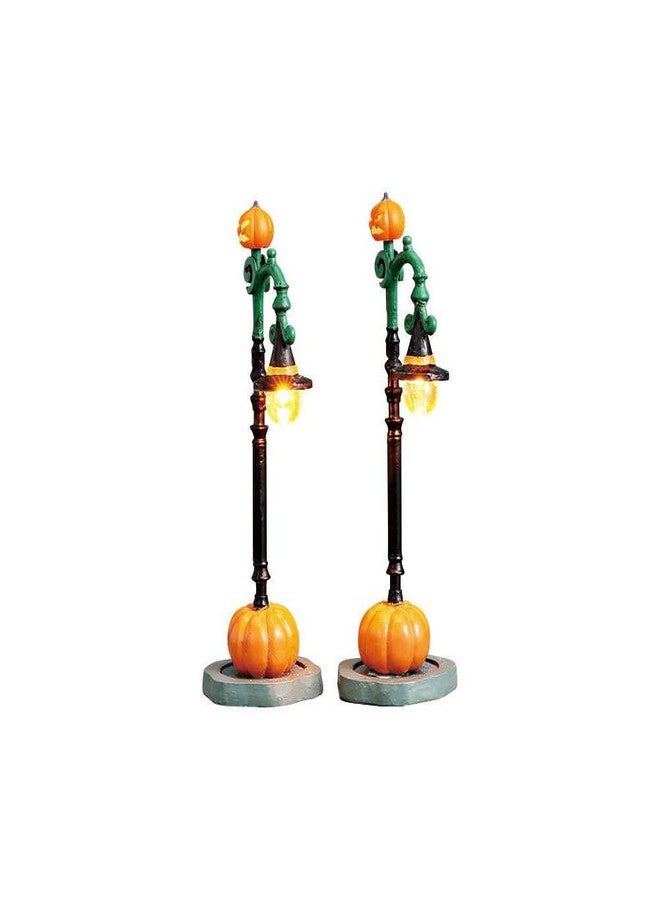 Lemax Spooky Town Witch Pumpkin Patch Lights, Set of 2, B/O (4.5V) #74217 - Image 1