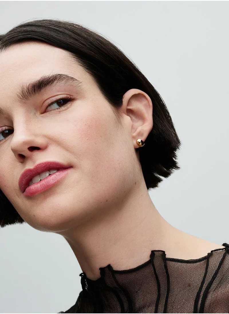 باندورا أقراط مرصعة مطلية بالذهب عيار