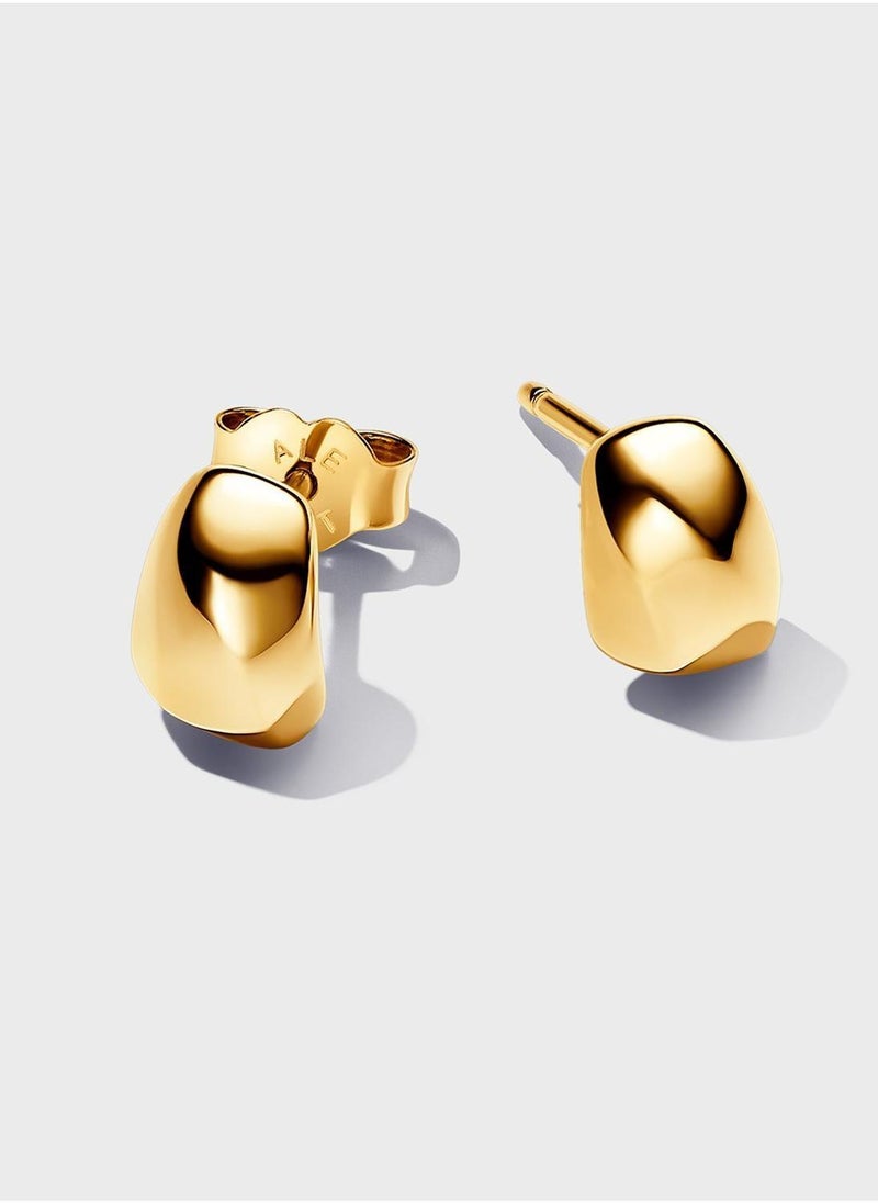 PANDORA 14K Gold Plated Stud Earrings - Image 1