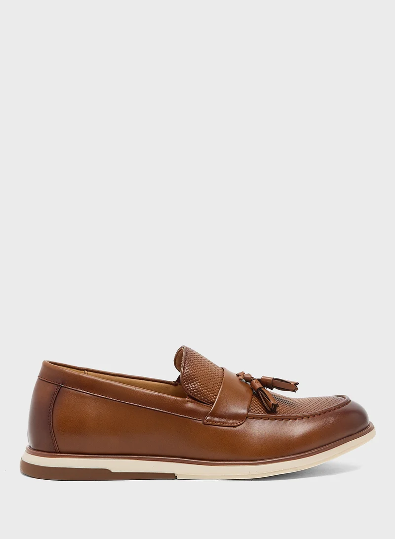 Robert Wood Tassel Detail Casual Slip Ons