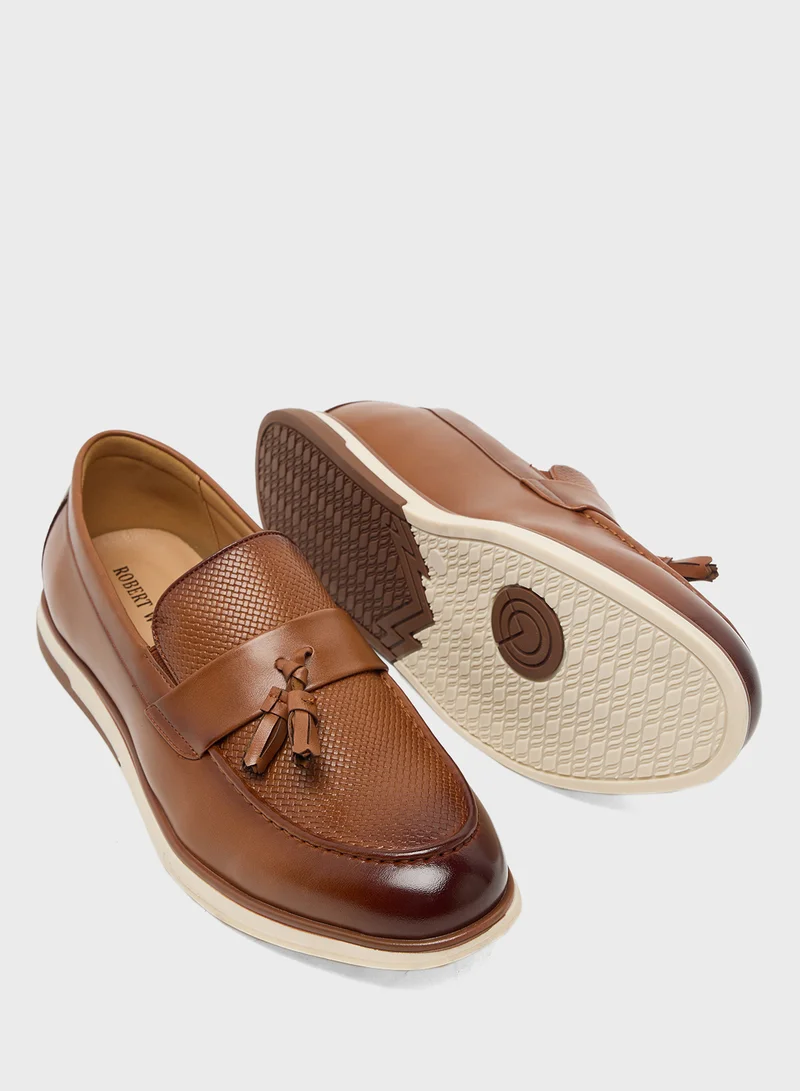 Robert Wood Tassel Detail Casual Slip Ons