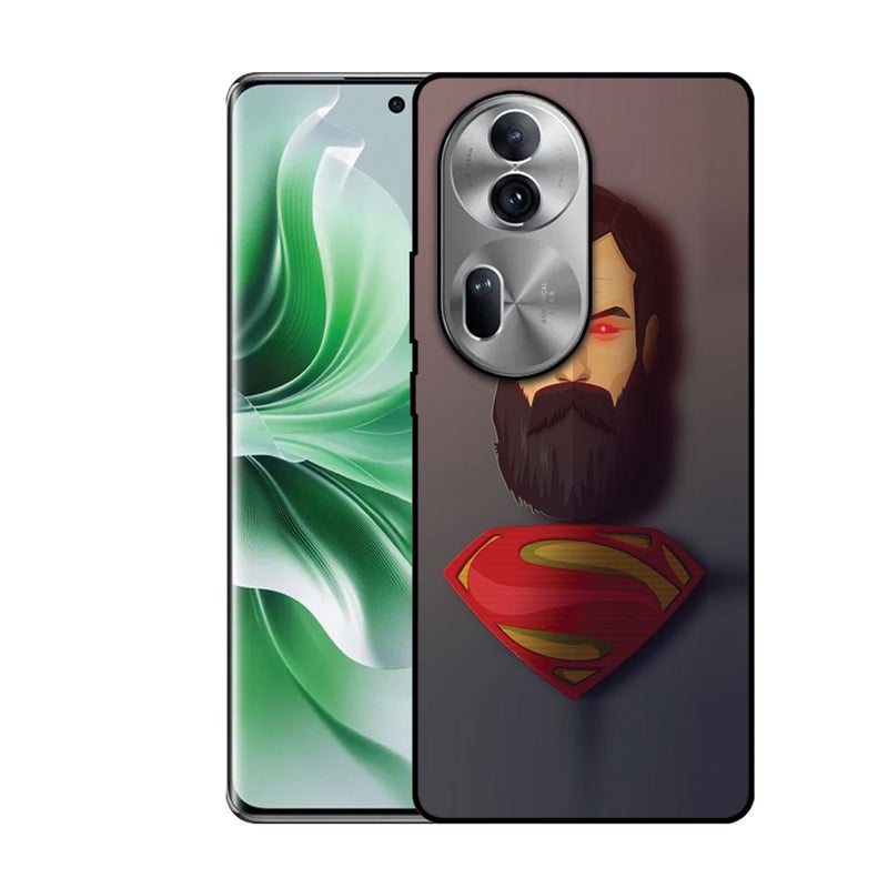 EYE CATCH Printed Protective Case Cover For Oppo Reno 11-  Beard Superman - Image 1
